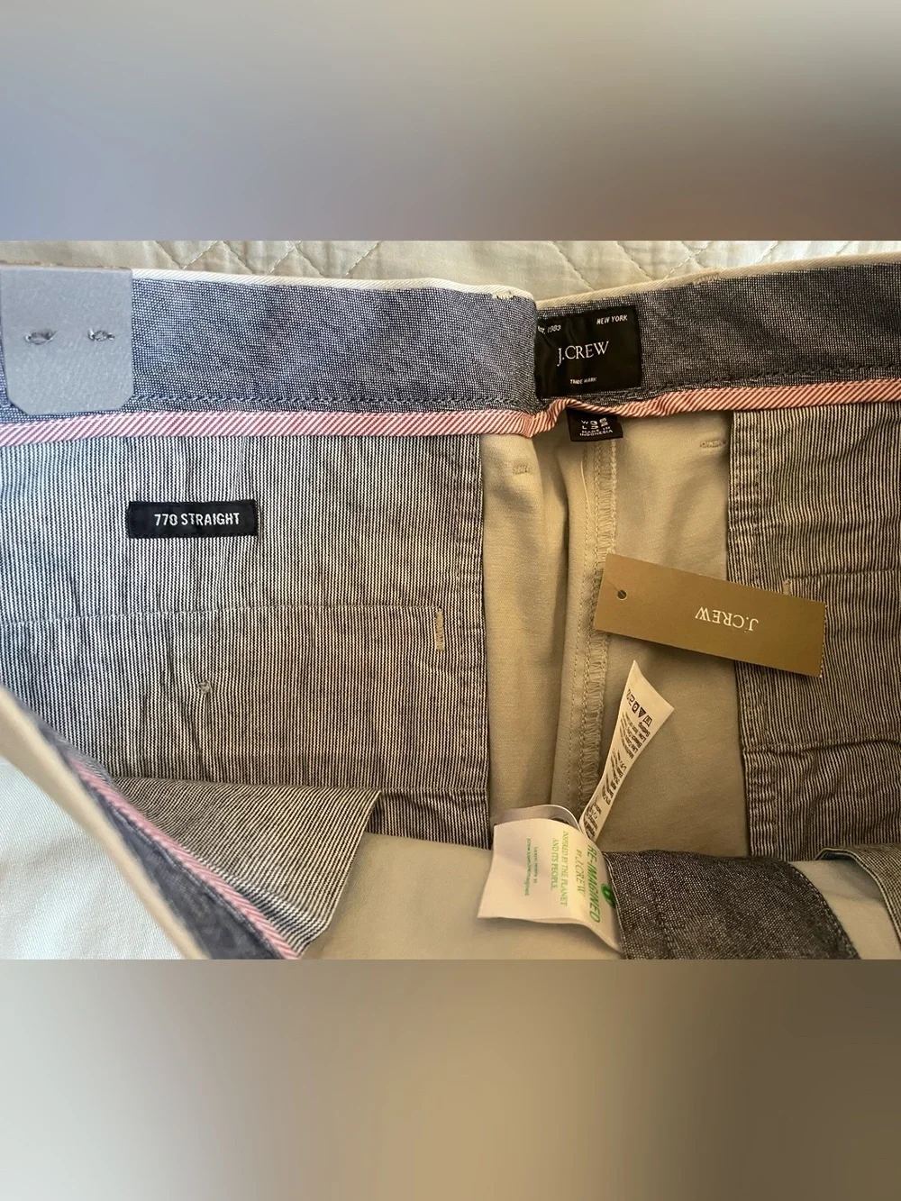 J. Crew 770M Straight-fit stretch chino pant in Jet Gray Size 35 $98 AR886